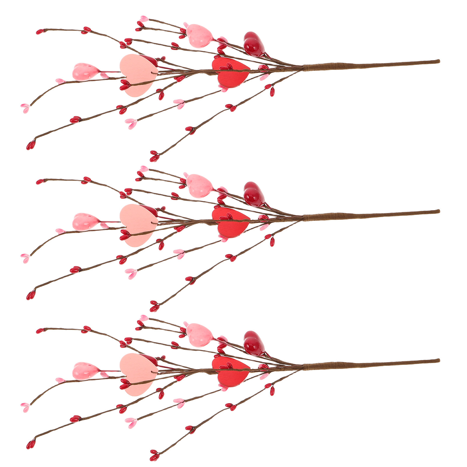 3Pcs Valentine's Day Heart Pic – обзор и цена Floral Picks Wood