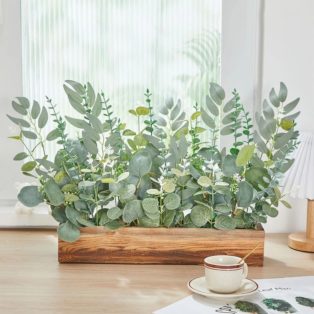 20pcs Eucalyptus Leaves Stems  – обзор и цена Palm Leaf Dried