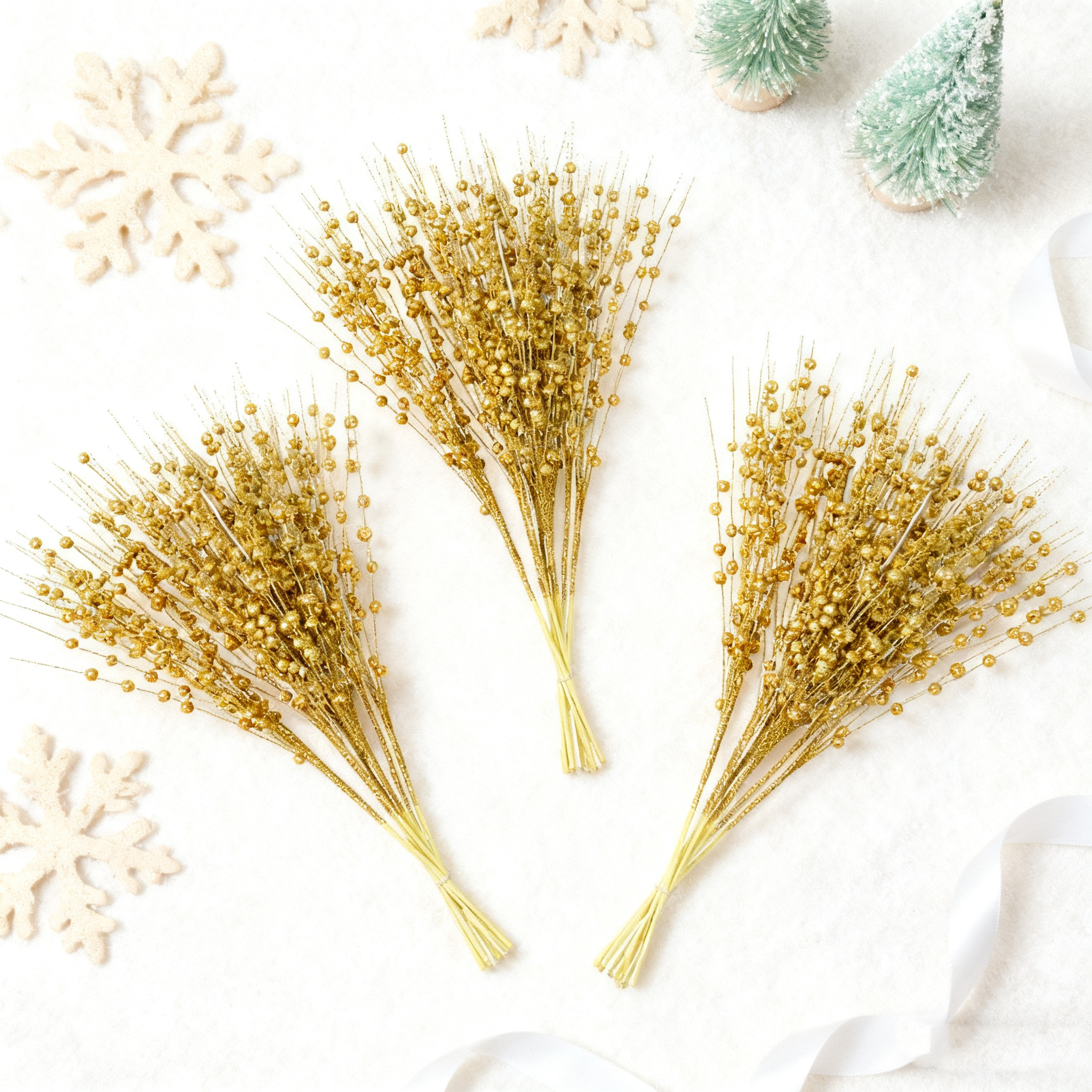 4Pcs Artificial Berry Bouquet  – обзор и цена Palm Leaf Dried