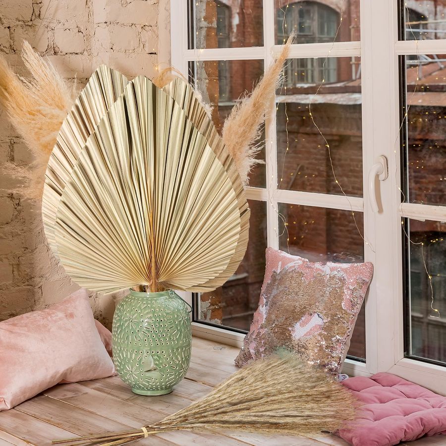 Pcs Boho Dried Pampas Grass De – обзор и цена Palm Leaf Dried